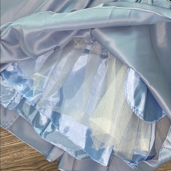 Satin/Jersey Fit & Flare Dress wi/Cutout strapless - Picture 3 of 5